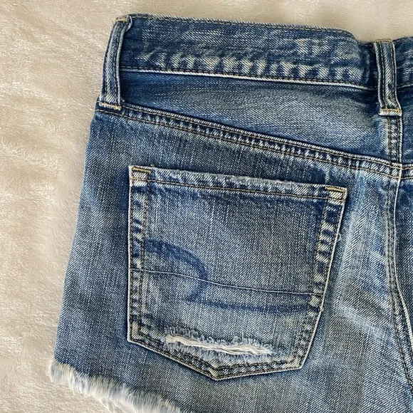 American Eagle Outfitters Distressed Blue Jean Shorts - Picture 6 of 6